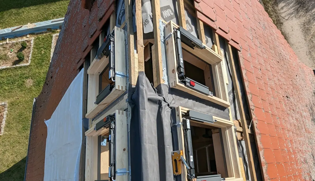 Montage von Fertigbauteilen